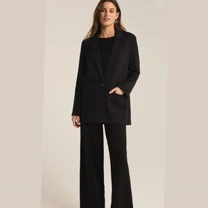 Black Wide leg pants with Elastic Waistband